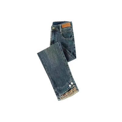 Retro Narrow Style Smoke Tube Jeans