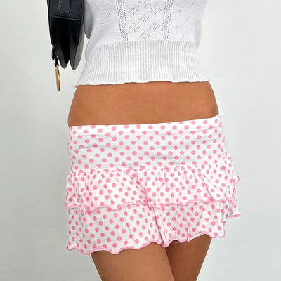 Multi-layer Short Skirt Hot Girl Navel Print Stitching