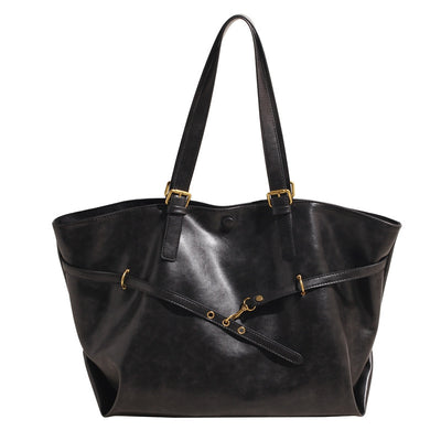 Women's Large-capacity Retro Brown Shoulder Bag