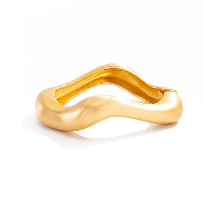 Metal Matte Textured Glossy Spring Bracelet Opening Bracelet